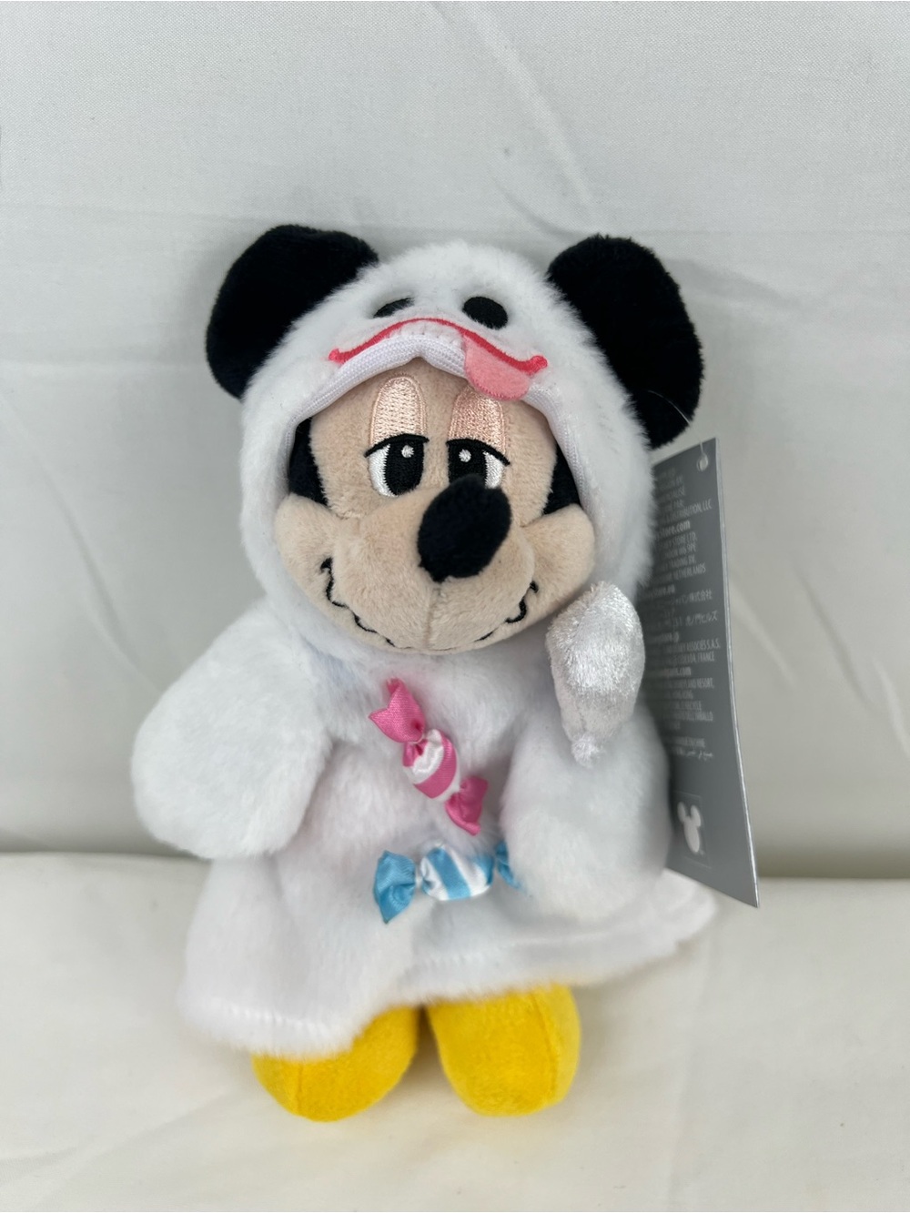 Disney Mickey Ghost 2026 WDW Halloween Plush Bag Charm Keychain Costume 6”